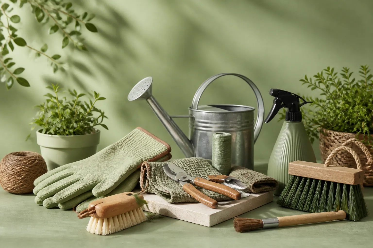 Brosses, gants et accessoires adaptés aux travaux saisonniers